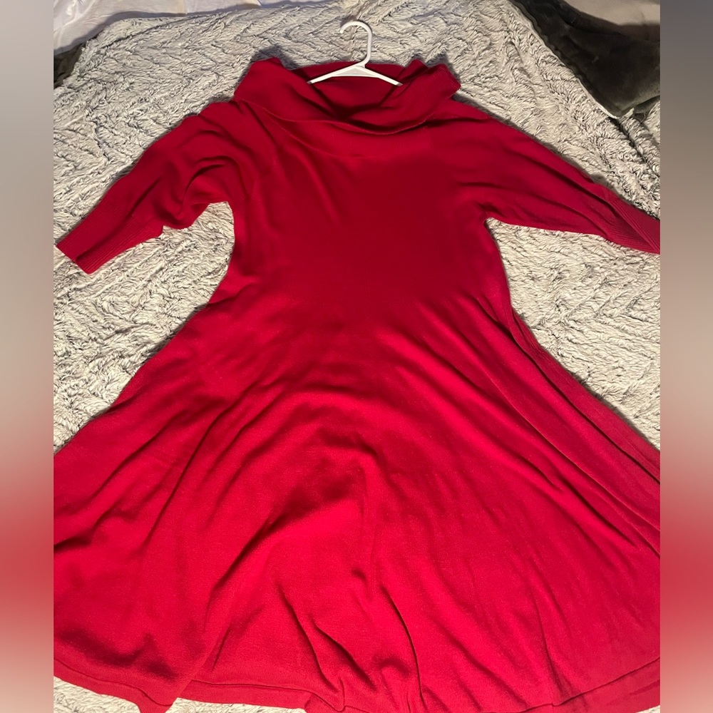 Torrid, Red, Sweater dress, cowl neckline, never worn, Torrid size 2
